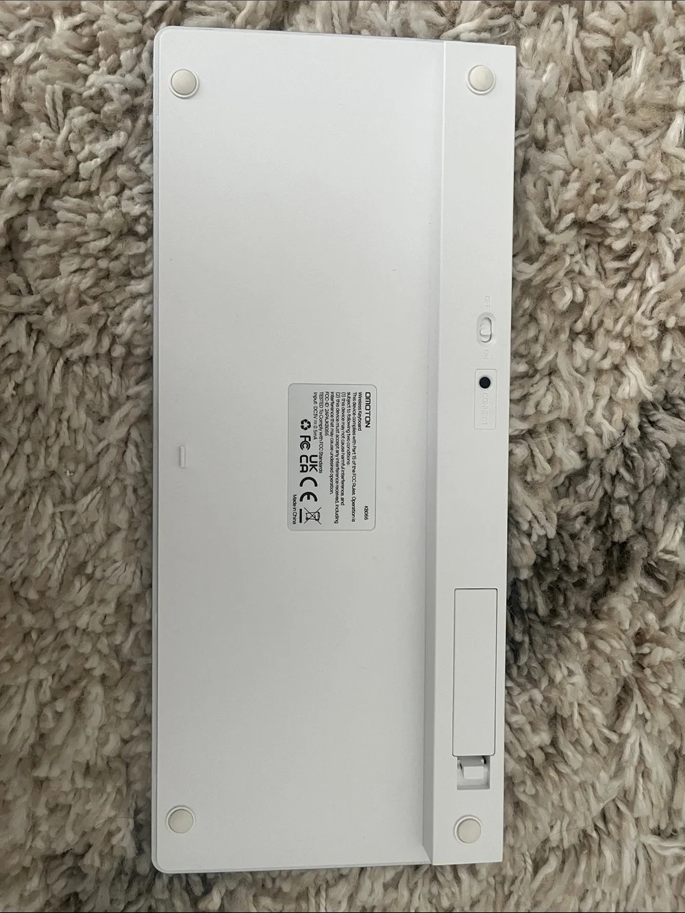 Wireless White Bluetooth Keyboard for Home Office